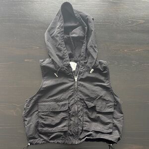 Love Tree Black Hooded Vest